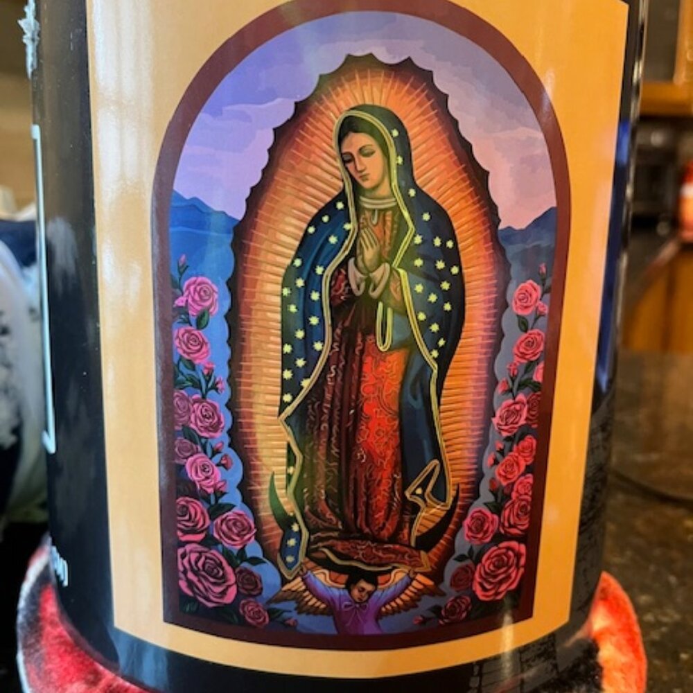 Guadalupe Virgin Mother super weight Plush Throw size: 50 in. x 60 in. NWT